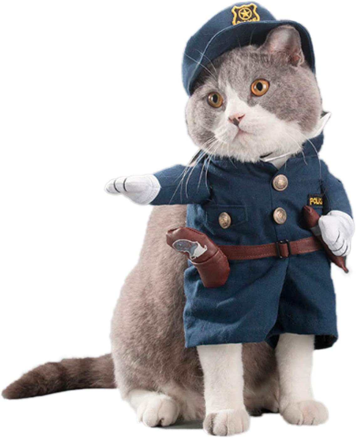 Hoch die Flossen - Die Katzenpolizei geht um - Polizei Kostüm für Ihre Katze