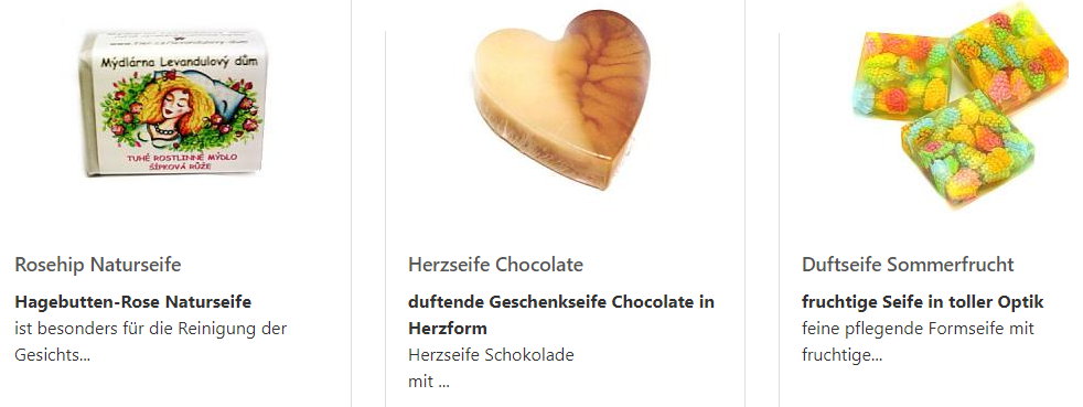 duftende Geschenkseife Chocolate in Herzform