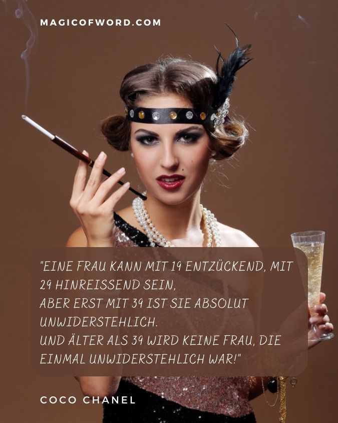 Legendäres Zitat von Coco Chanel Legendäres Zitat von Coco Chanel